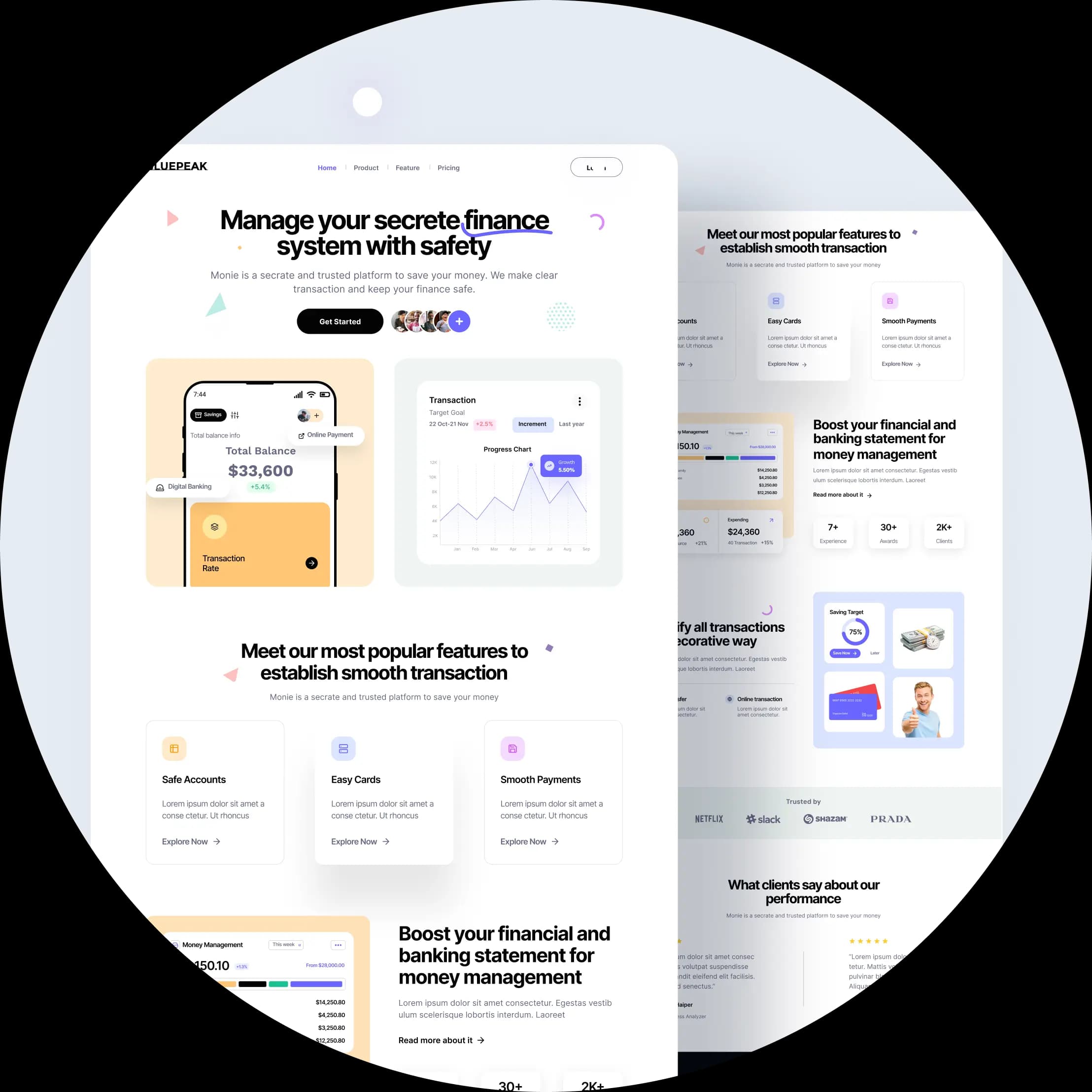 Web Design & Development interface shown across digital screens