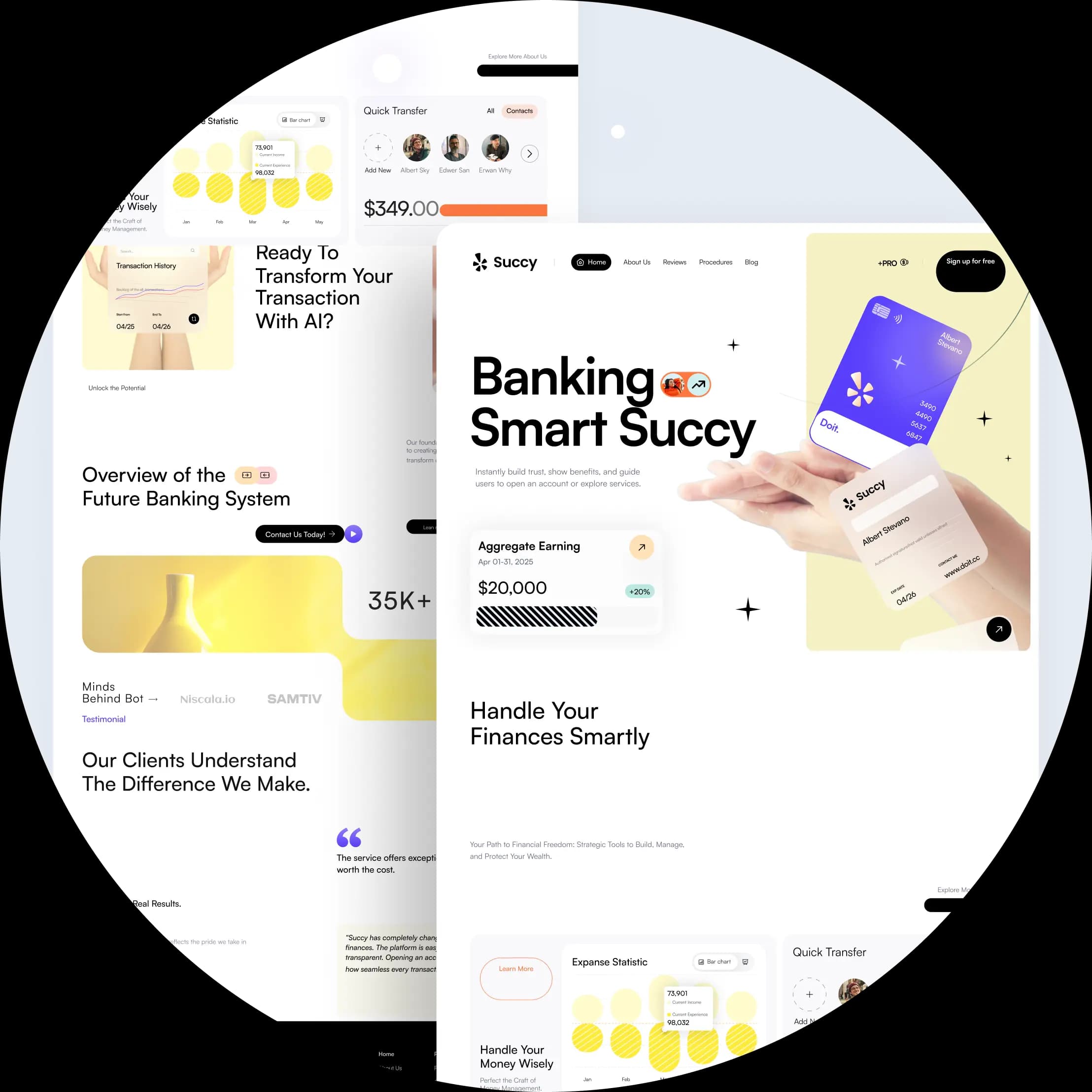Framer & Webflow interface shown across digital screens